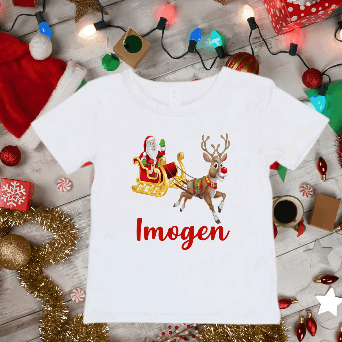 SANTA SLEIGH CHRISTMAS TEE